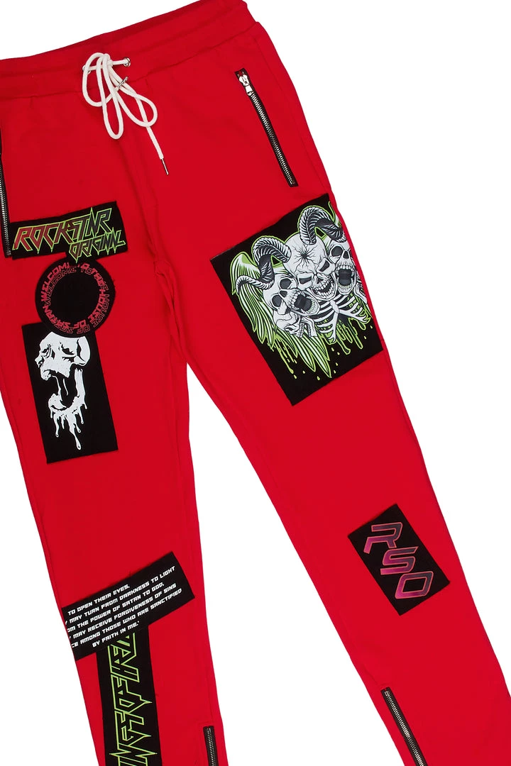 MENS TRACK SETS GARLAND T-SHIRT TRACKSET-RED 3 MENS TRACK SETS GARLAND T-SHIRT TRACKSET-RED