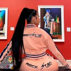 WOMENS SHORT SETS GIGI SHORT SET - CORAL/NAVY