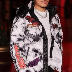 MENS OUTERWEAR Jackets & Outerwear GIOVAN PUFFER JACKET- BLK/WHT