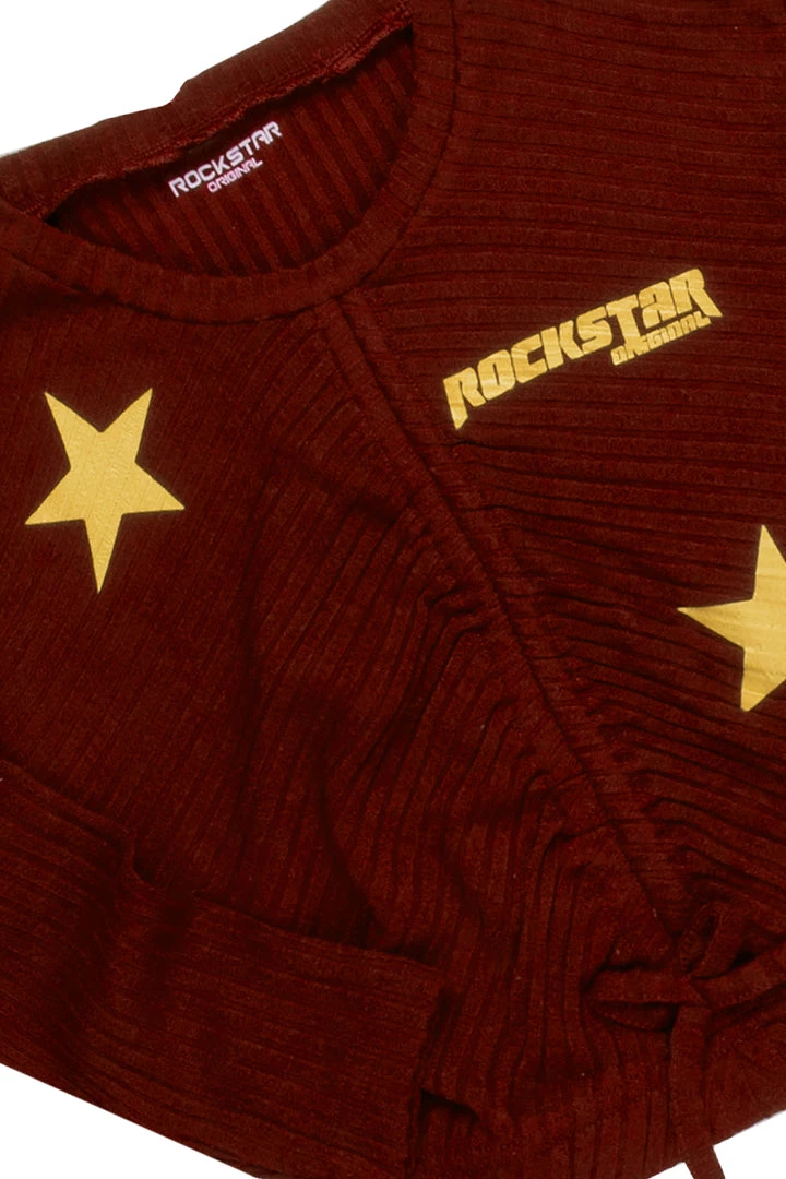 GIRLS SHORT SETS GIRLS GABRIELA RIBBED SET-BURGUNDY New Arrivals 2 GIRLS SHORT SETS GIRLS GABRIELA RIBBED SET-BURGUNDY New Arrivals