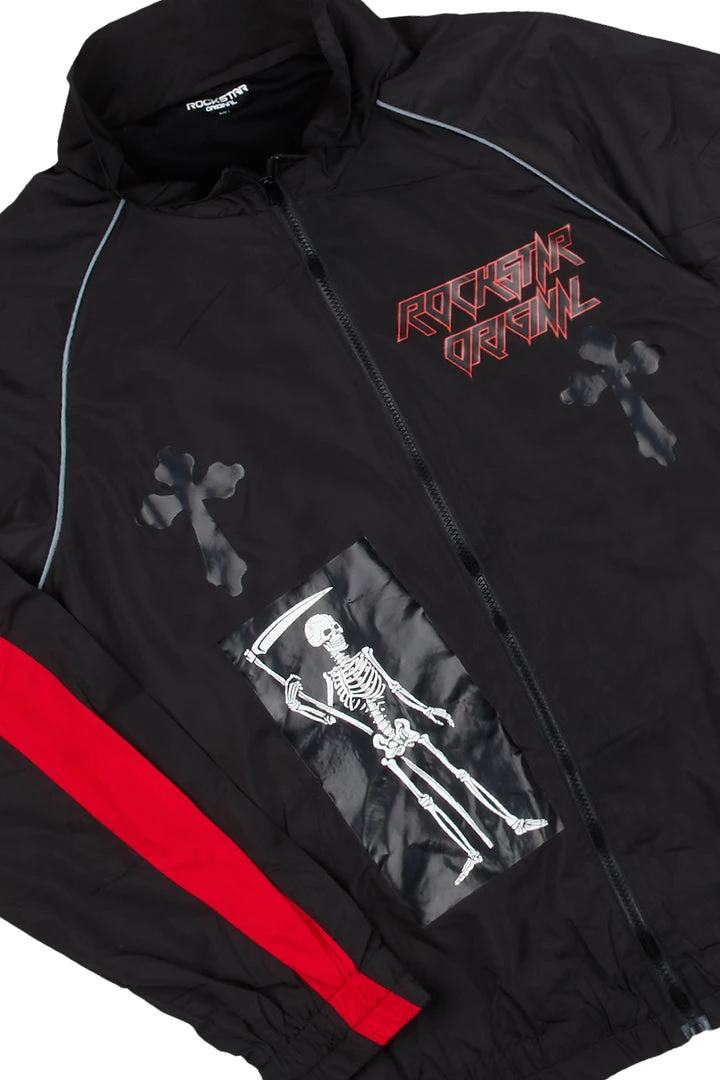 MENS TRACK SETS GRIM GRAPHIC TRACK SET-BLACK 2 MENS TRACK SETS GRIM GRAPHIC TRACK SET-BLACK