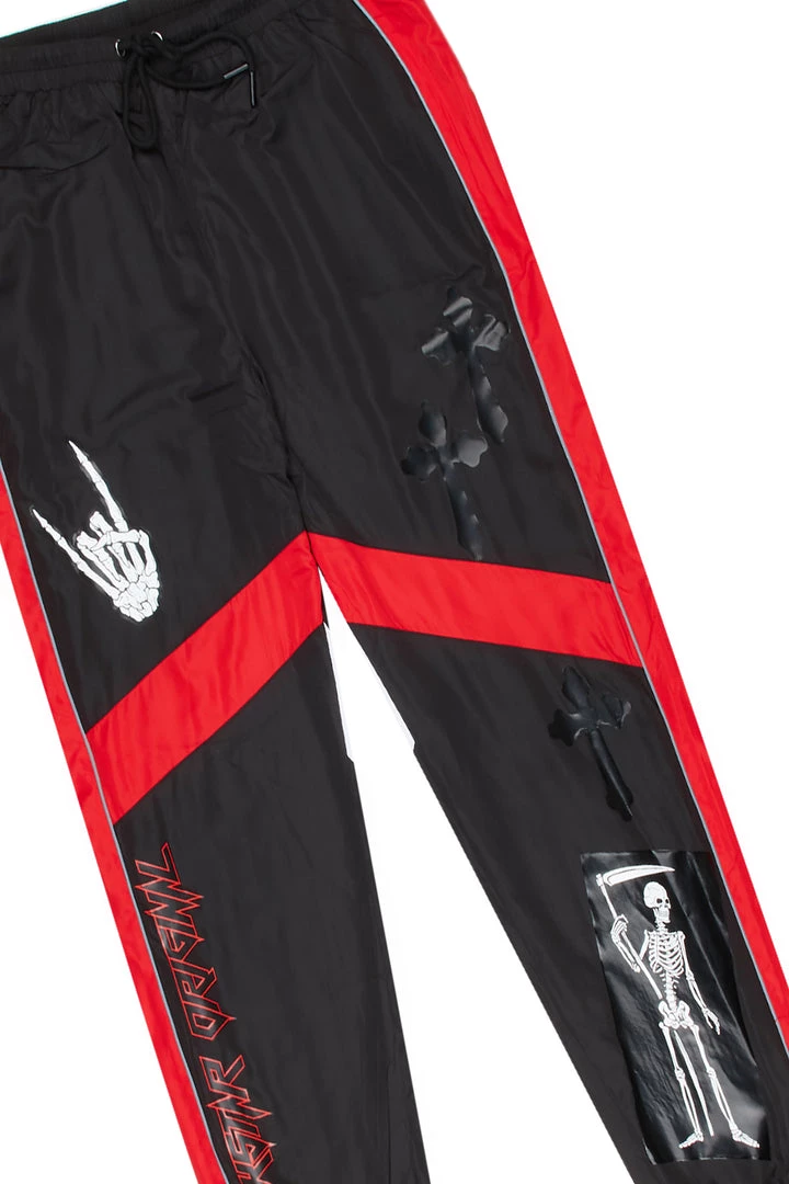 MENS TRACK SETS GRIM GRAPHIC TRACK SET-BLACK 3 MENS TRACK SETS GRIM GRAPHIC TRACK SET-BLACK