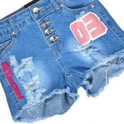 GIRLS DENIM SET Girls Yrenne Blue Denim Short Set 5 GIRLS DENIM SET Girls Yrenne Blue Denim Short Set