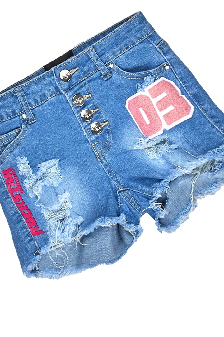 GIRLS DENIM SET Girls Yrenne Blue Denim Short Set 3 GIRLS DENIM SET Girls Yrenne Blue Denim Short Set