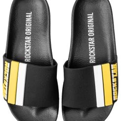 BOYS ACCESSORIES KIDS GODFREY SLIDES-BLK/YELLOW New Arrivals
