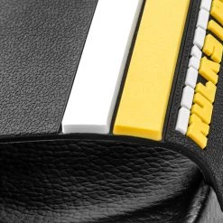 MENS ACCESSORIES GODFREY SLIDES- BLK/YELLOW 8 MENS ACCESSORIES GODFREY SLIDES- BLK/YELLOW