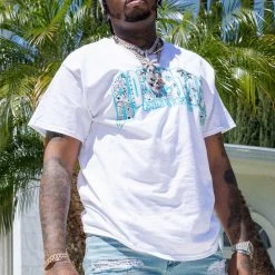 MENS TEES HAIDER PRINTED T-SHIRT-WHITE Tops