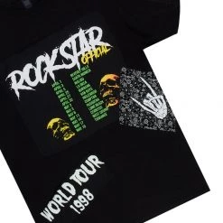 MENS SHORT SETS HAZE T-SHIRT/DENIM SHORT SET-BLACK