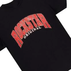 MENS TRACK SETS HESS T-SHIRT/FLARE PANT SET-BLACK