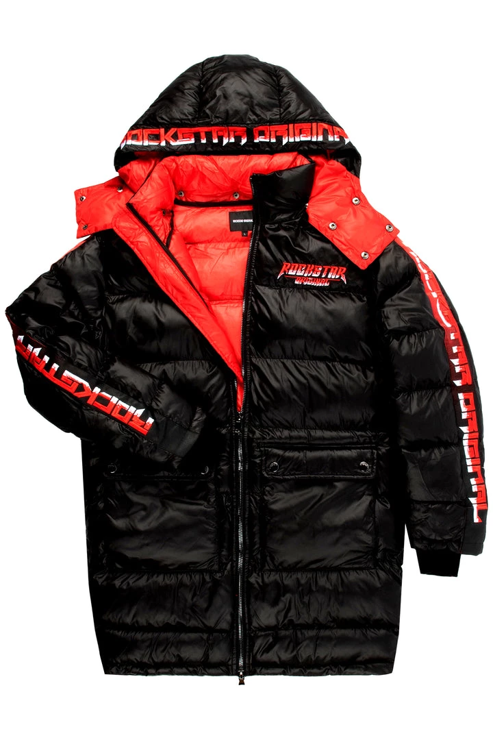 MENS OUTERWEAR HAYES MID-LENGTH PUFFER JACKET - BLACK 2 MENS OUTERWEAR HAYES MID-LENGTH PUFFER JACKET - BLACK