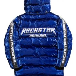 MENS OUTERWEAR Jackets & Outerwear HAYES MID-LENGTH PUFFER JACKET- METALLIC BLUE