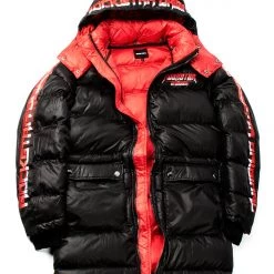 MENS OUTERWEAR HAYES MID-LENGTH PUFFER JACKET - BLACK