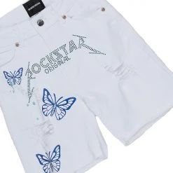 WOMENS SHORTS INDIE BERMUDA SHORT-WHITE