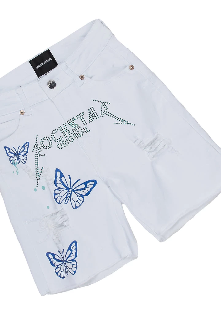 WOMENS SHORTS INDIE BERMUDA SHORT-WHITE 2 WOMENS SHORTS INDIE BERMUDA SHORT-WHITE