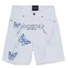 WOMENS SHORTS INDIE BERMUDA SHORT-WHITE
