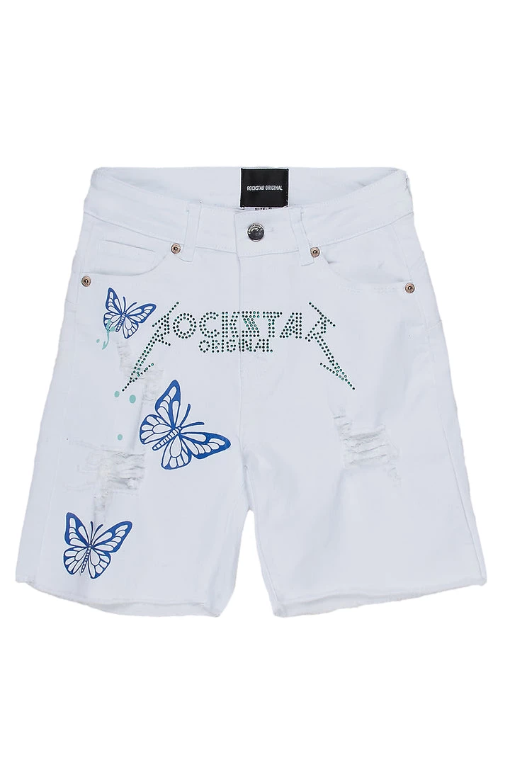 WOMENS SHORTS INDIE BERMUDA SHORT-WHITE 1 WOMENS SHORTS INDIE BERMUDA SHORT-WHITE