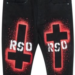 MENS JEANS ITRI PRINTED STACKED FLARE JEAN-BLACK Denim 14 MENS JEANS ITRI PRINTED STACKED FLARE JEAN-BLACK Denim