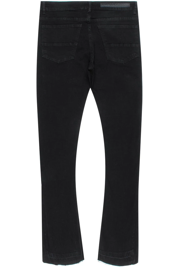 MENS JEANS ITRI PRINTED STACKED FLARE JEAN-BLACK Denim 8 MENS JEANS ITRI PRINTED STACKED FLARE JEAN-BLACK Denim