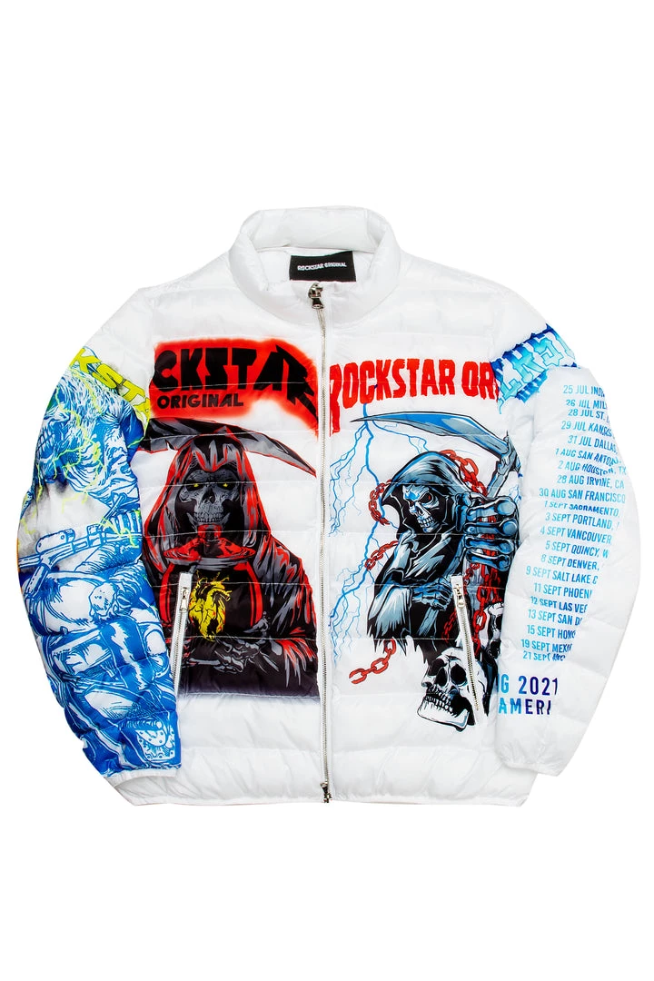 MENS OUTERWEAR IZZY PUFFER JACKET- WHITE Jackets & Outerwear 3 MENS OUTERWEAR IZZY PUFFER JACKET- WHITE Jackets & Outerwear