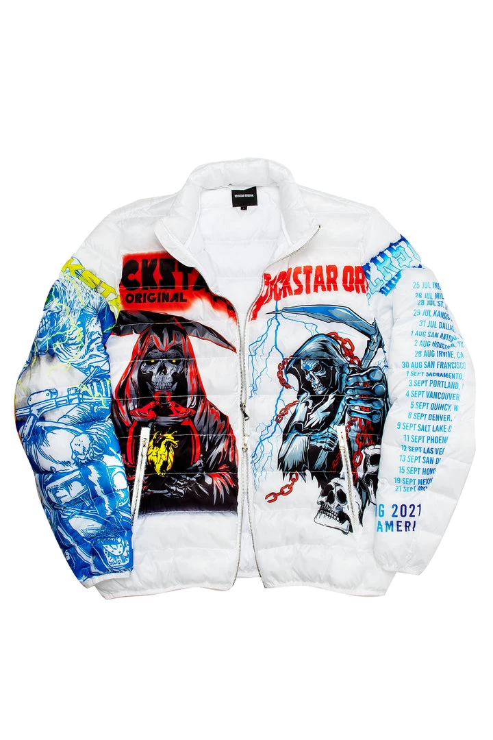 MENS OUTERWEAR IZZY PUFFER JACKET- WHITE Jackets & Outerwear 2 MENS OUTERWEAR IZZY PUFFER JACKET- WHITE Jackets & Outerwear