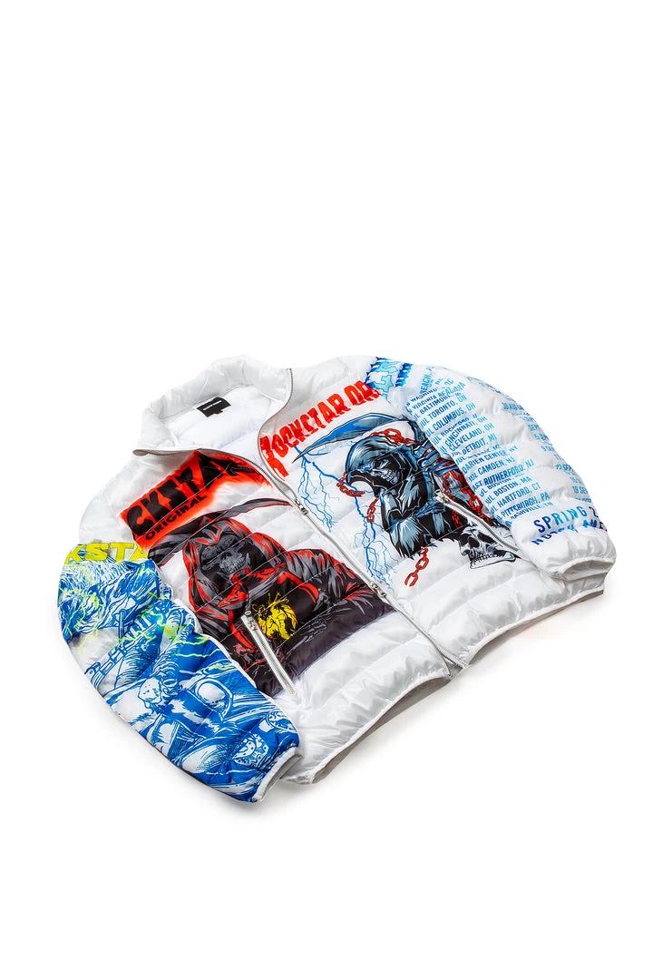 MENS OUTERWEAR IZZY PUFFER JACKET- WHITE Jackets & Outerwear 1 MENS OUTERWEAR IZZY PUFFER JACKET- WHITE Jackets & Outerwear