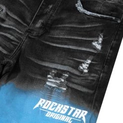 MENS SHORTS ILYAS SHORT-BLUE Denim