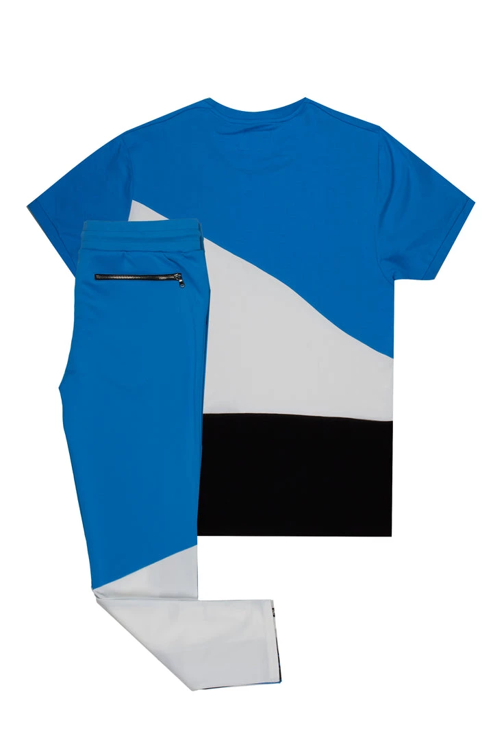 MENS TRACK SETS JALEN T-SHIRT TRACKSET-BLUE 4 MENS TRACK SETS JALEN T-SHIRT TRACKSET-BLUE