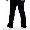 MENS JEANS Denim JAYMES STACKED FLARE JEAN-BLACK