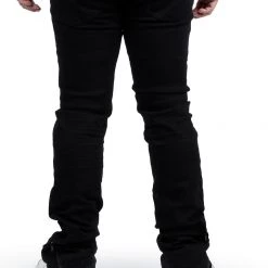 MENS JEANS Denim JAYMES STACKED FLARE JEAN-BLACK