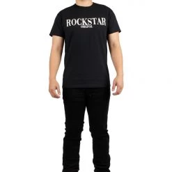 MENS JEANS Denim JAYMES STACKED FLARE JEAN-BLACK