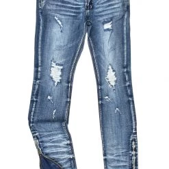 MENS JEANS JAYMES STACKED FLARE JEAN-BLUE