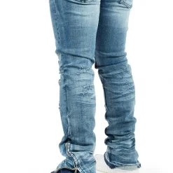 MENS JEANS JAYMES STACKED FLARE JEAN-BLUE