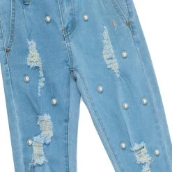 GIRLS DENIM SET GIRLS JEMMA SWEATER/JEAN SET-APRICOT New Arrivals