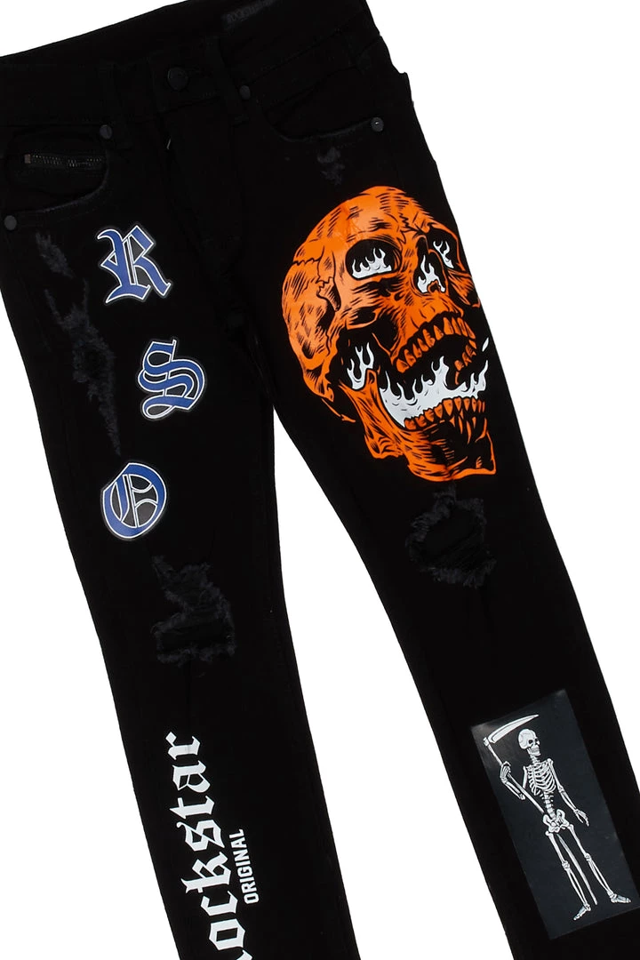 BOYS DENIM SETS New Arrivals BOYS ARON T-SHIRT/JEAN SET-BLACK 4 BOYS DENIM SETS New Arrivals BOYS ARON T-SHIRT/JEAN SET-BLACK