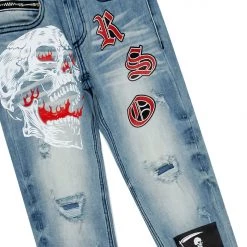 BOYS DENIM SETS BOYS ARON T-SHIRT/JEAN SET-WHITE