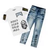 BOYS DENIM SETS BOYS NELIS T-SHIRT/JEAN SET-WHITE New Arrivals