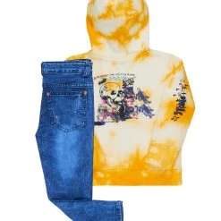BOYS DENIM SETS BOYS ZAYDEN HOODIE/JEAN SET-YELLOW New Arrivals