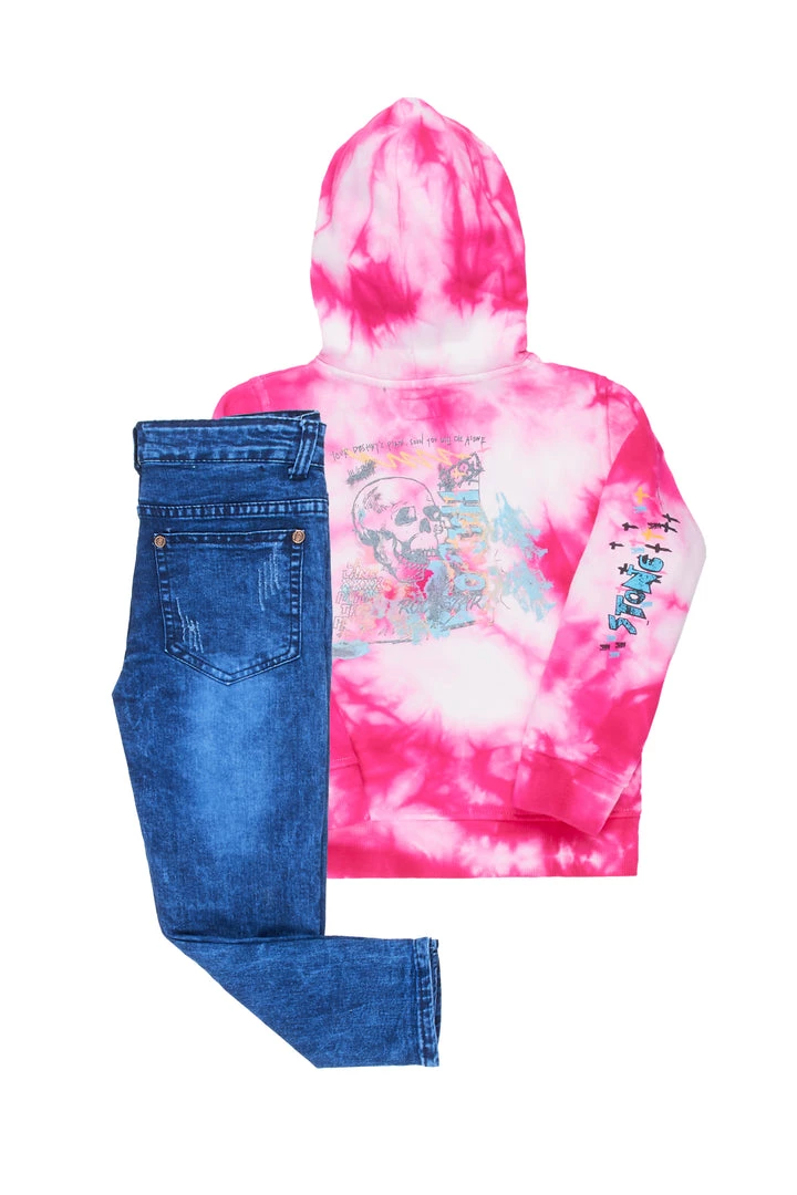 BOYS DENIM SETS BOYS ZAYDEN HOODIE/JEAN SET-PINK 4 BOYS DENIM SETS BOYS ZAYDEN HOODIE/JEAN SET-PINK