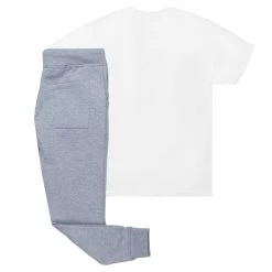 MENS TRACK SETS JERRY GRAPHIC T-SHIRT TRACKSET-WHITE/GREY