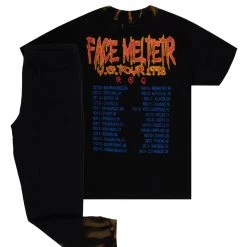 MENS TRACK SETS FREDDI T-SHIRT/JOGGER SET-BLACK