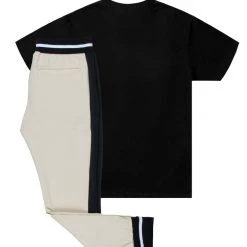 MENS TRACK SETS AUDACIO T-SHIRT/JOGGER SET-BLACK 9 MENS TRACK SETS AUDACIO T-SHIRT/JOGGER SET-BLACK