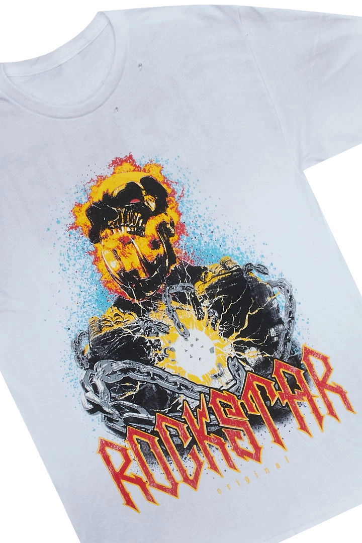 MENS TRACK SETS FREDDI T-SHIRT/JOGGER SET-WHITE 3 MENS TRACK SETS FREDDI T-SHIRT/JOGGER SET-WHITE