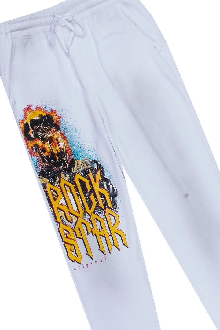 MENS TRACK SETS FREDDI T-SHIRT/JOGGER SET-WHITE 4 MENS TRACK SETS FREDDI T-SHIRT/JOGGER SET-WHITE