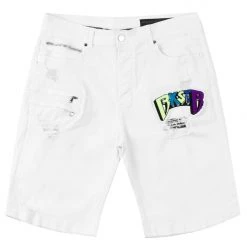 MENS SHORTS Denim JACOB SHORT-WHITE