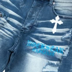 MENS SHORTS JERRY PATCH SHORT-BLUE