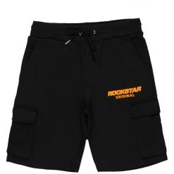 MENS SHORTS KEEL GRAPHIC SHORT - BLACK/ORANGE