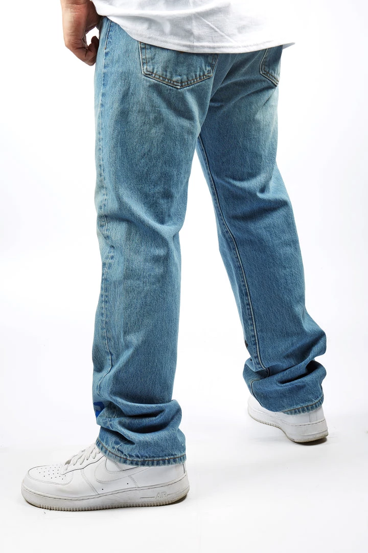 MENS JEANS Denim KLIFF PRINTED VINTAGE JEAN-LIGHT WASH 4 MENS JEANS Denim KLIFF PRINTED VINTAGE JEAN-LIGHT WASH