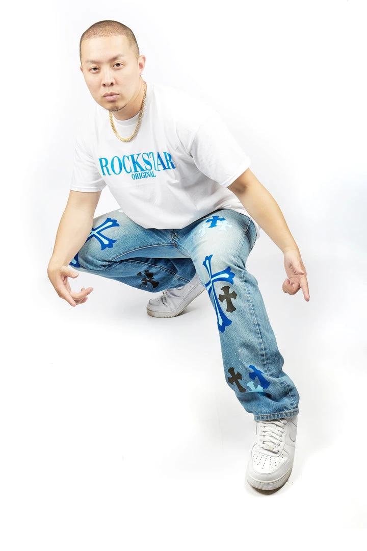 MENS JEANS Denim KLIFF PRINTED VINTAGE JEAN-LIGHT WASH 9 MENS JEANS Denim KLIFF PRINTED VINTAGE JEAN-LIGHT WASH