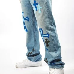 MENS JEANS Denim KLIFF PRINTED VINTAGE JEAN-LIGHT WASH 11 MENS JEANS Denim KLIFF PRINTED VINTAGE JEAN-LIGHT WASH