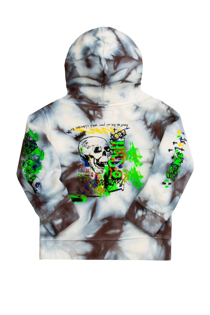BOYS HOODIES & SWEATSHIRTS KIDS ZAYDEN TIE DYE HOODIE GREY 2 BOYS HOODIES & SWEATSHIRTS KIDS ZAYDEN TIE DYE HOODIE GREY
